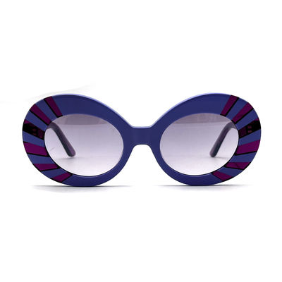 قیمت خوب AS102 عینک آفتابی زنانه دایره ای با قاب استات 100٪ محافظت از UV آنلاین