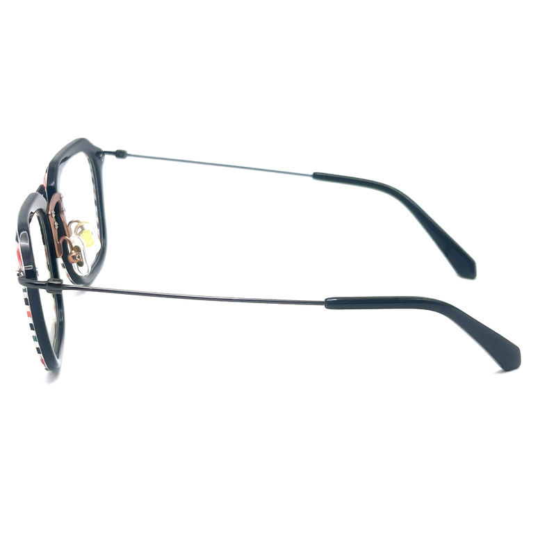 BD124 فریم سفارشی رنگ آسیتات فریم فلزی با طول 142mm معبد